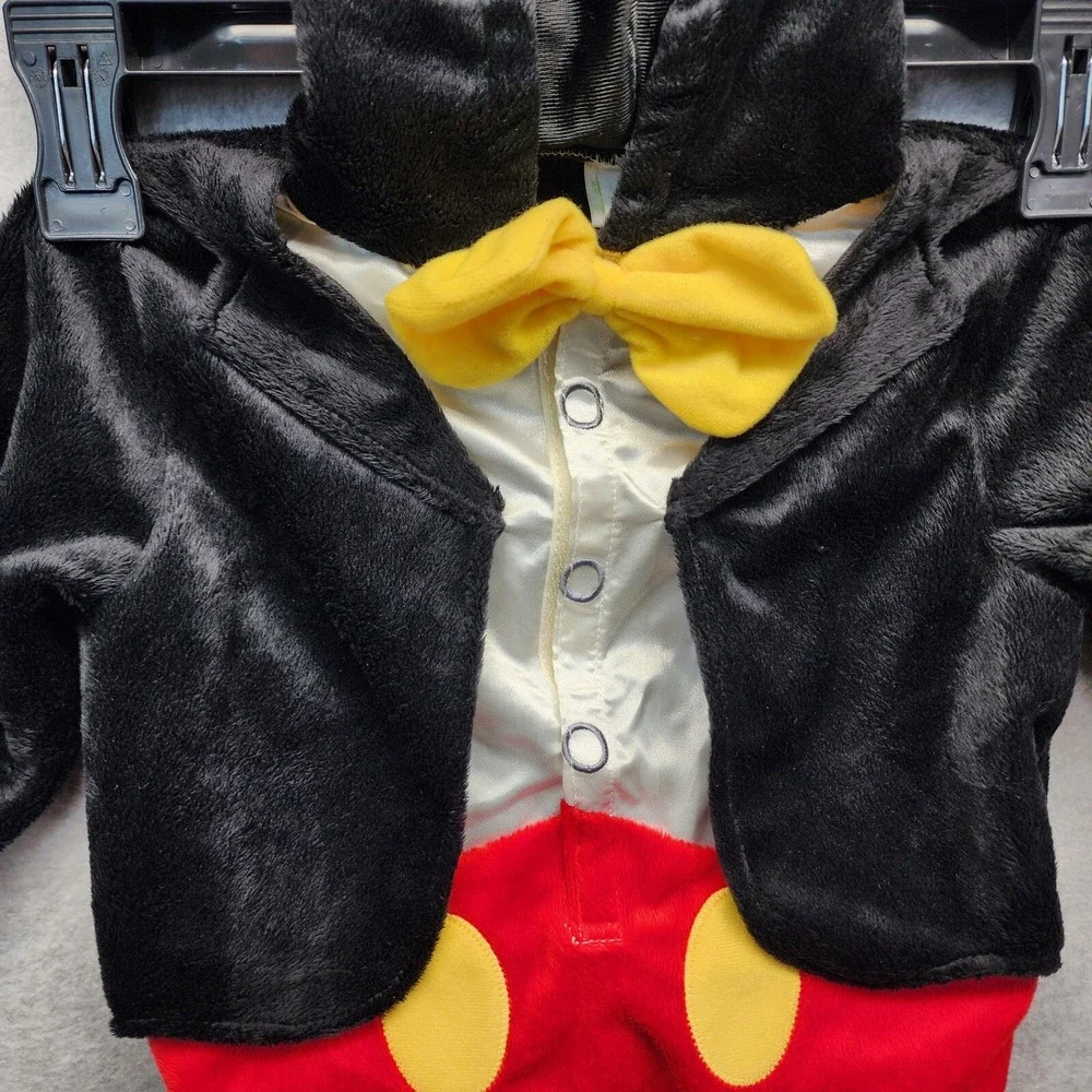 Disney Toys R Us Tuxedo Style Mickey Mouse Costume One Piece Hooded Baby 3-6M